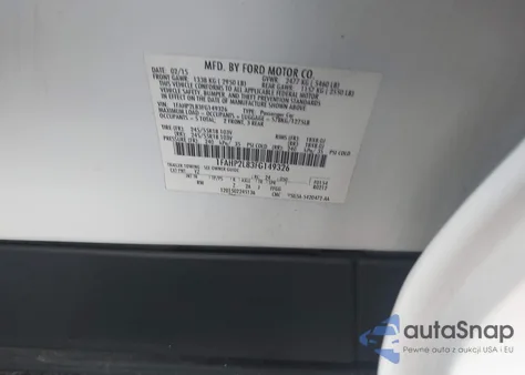 2015 Ford Police Interceptor from USA, damaged, VIN 1FAHP2L83FG149326